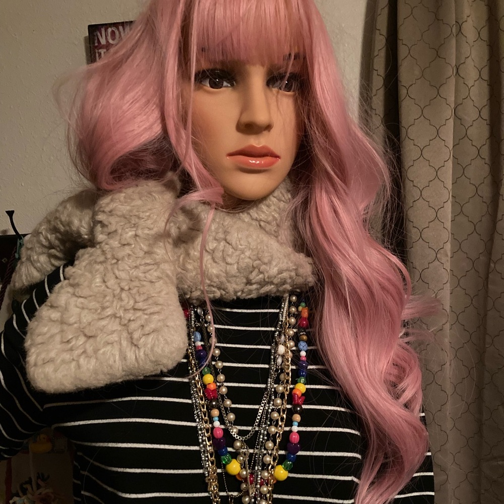 Aldo Cream Faux Fur Scarf